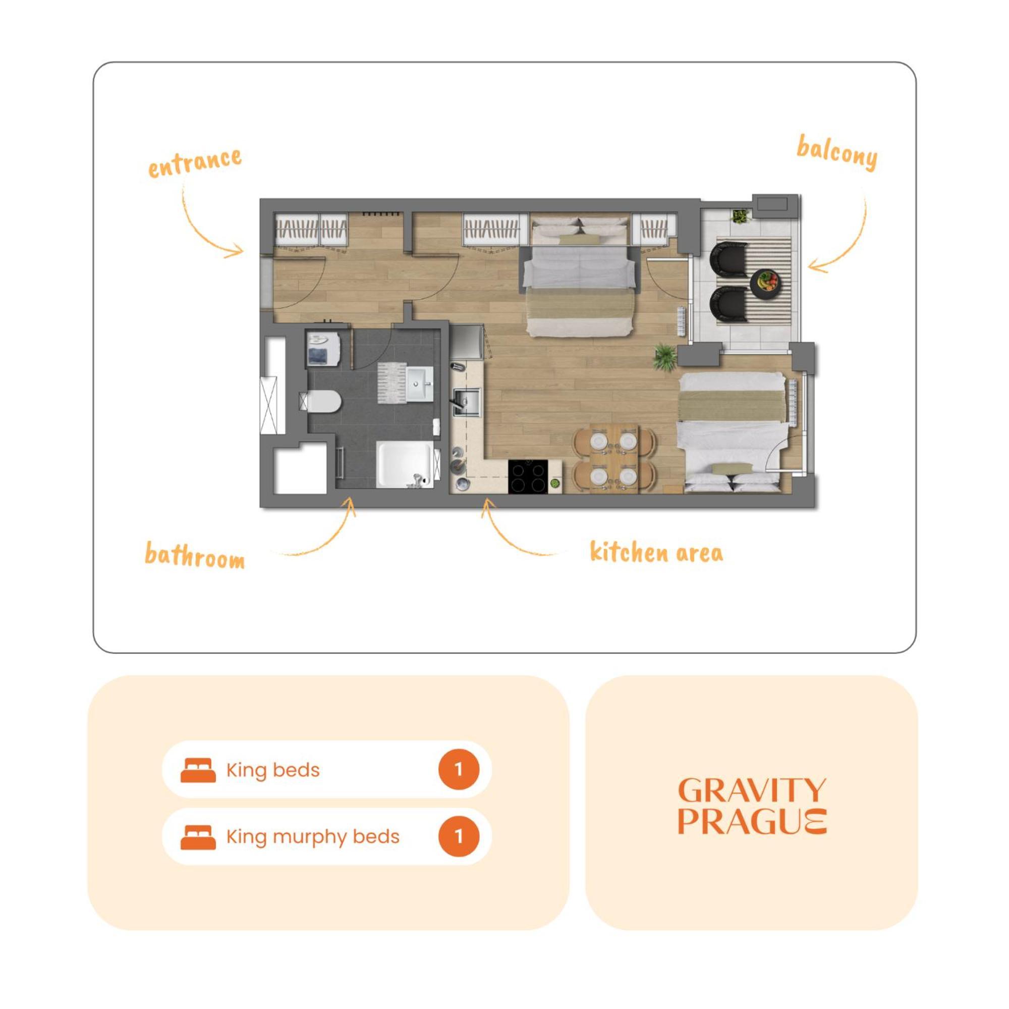 Yellow Apartment - Balcony, Free Parking, By Gravity Prague Praga Exterior foto